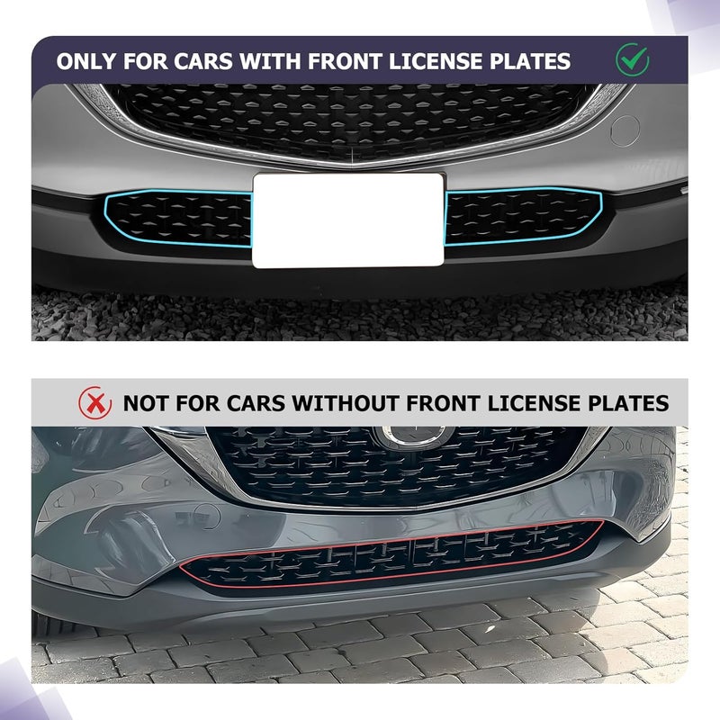LUWU Front Grill Mesh Compatible With 2020-2025 2026 Mazda CX-30 Front Mesh Grill Inserts Trims Front Mesh Grille Cover Guard for 2025 2026 Mazda CX30 Car Exterior Accessories ABS Material, 2PCS - Image 2